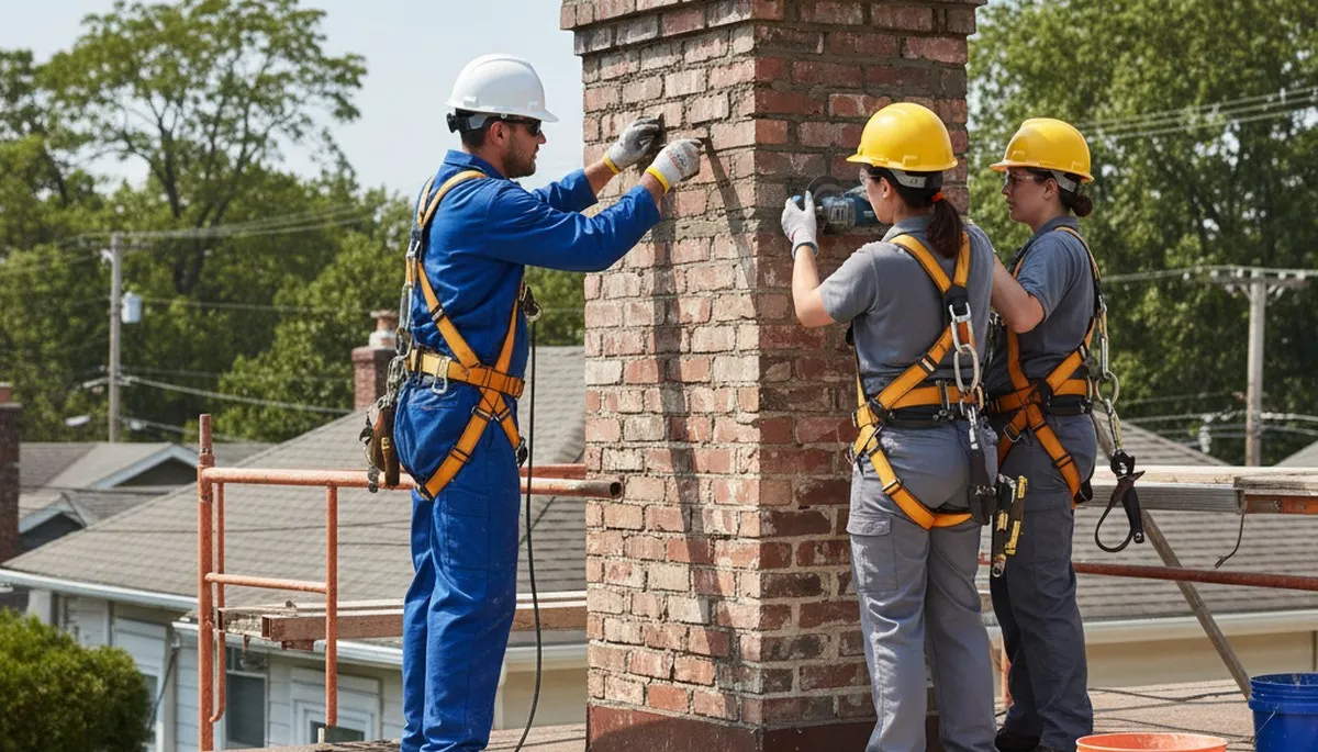 Aurora, CO chimney repair by FX Remodeling & Exteriors for cracked mortar and damaged brick
