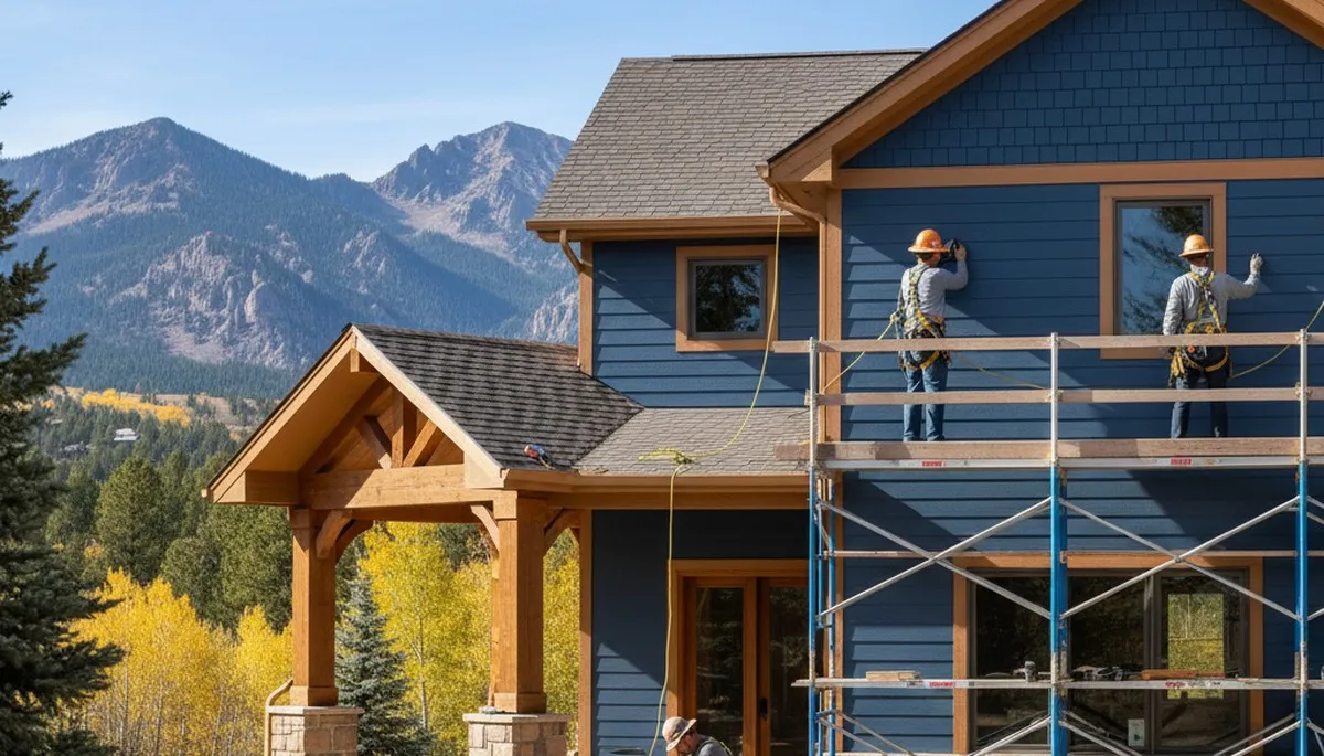 Vinyl siding installation in Aurora, CO for a home exterior remodeling project